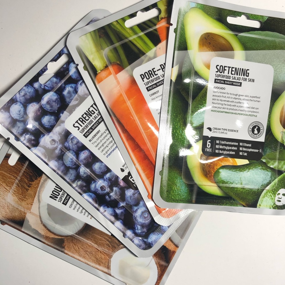 Superfood Salad 7pc Masks - Korean Beauty